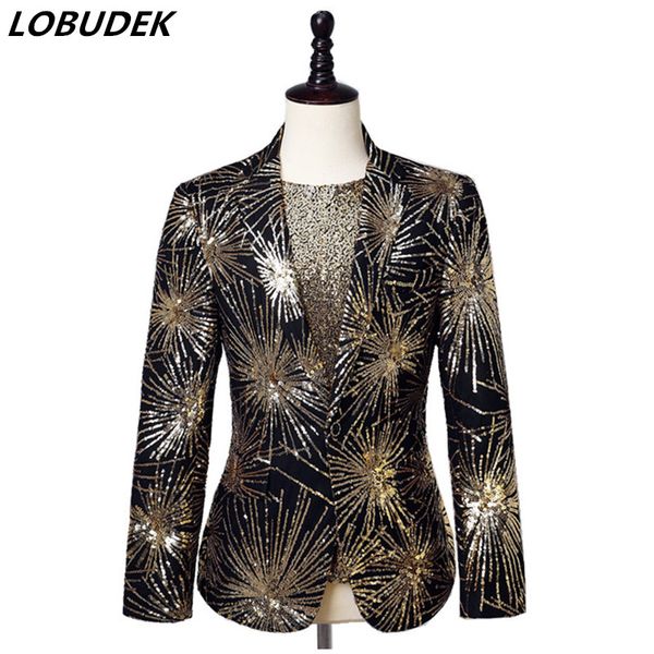 men's suits & blazers fashion gold sequin suit jackets nightclub bar band rock singer concert shiny sequins blazer host stage tuxedo co, White;black
men's suits & blazers fashion gold sequin suit jackets nightclub bar band rock singer concert shiny sequins blazer host stage tuxedo co, White;black