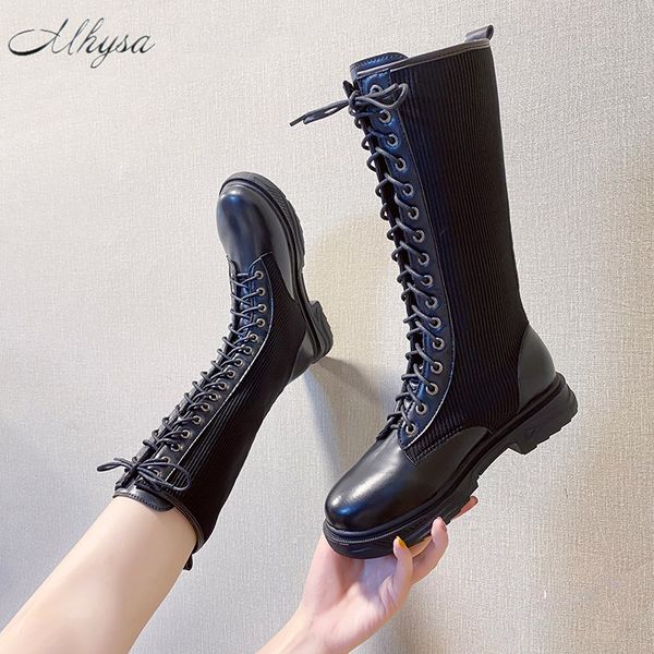 2020 new winter women's boots fashion lace-up square-heel socks boots round head low heel pu women's zapatos de mujer, Black
2020 new winter women's boots fashion lace-up square-heel socks boots round head low heel pu women's zapatos de mujer, Black