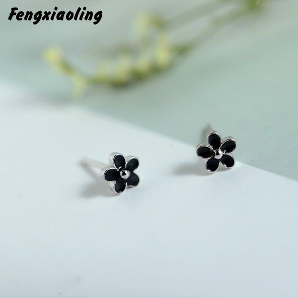 100% real 925 sterling silver cute black drop glaze stud earrings for women simple flower party elegant earings fashion jewelry, Golden;silver
100% real 925 sterling silver cute black drop glaze stud earrings for women simple flower party elegant earings fashion jewelry, Golden;silver