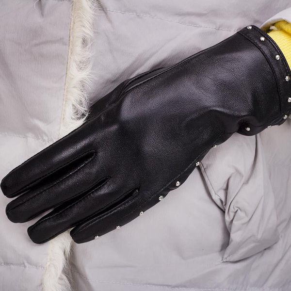 women winter warm genuine leather gloves rivet sheep leather touch screen gloves female velvet thick windproof driving glove h62, Blue;gray
women winter warm genuine leather gloves rivet sheep leather touch screen gloves female velvet thick windproof driving glove h62, Blue;gray