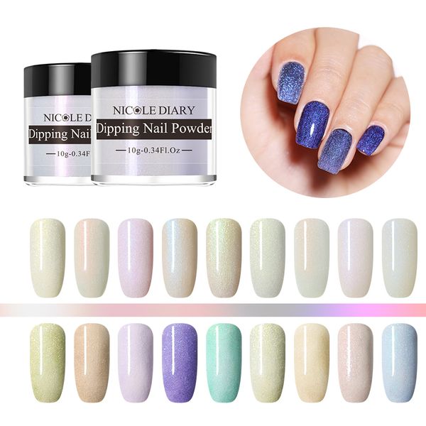 nail glitter nicole diary 10g dipping powder pearly shell shiny natural dry pink purple colors art decoration design, Silver;gold
nail glitter nicole diary 10g dipping powder pearly shell shiny natural dry pink purple colors art decoration design, Silver;gold