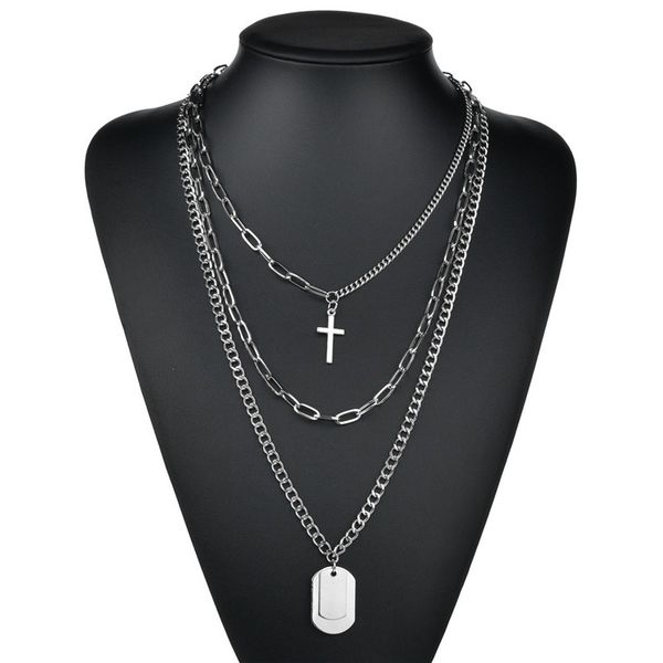 chokers multilayers gothic stainless steel hip hop punk lock cross pendant necklaces tag chain link for women men jewelry gift, Golden;silver
chokers multilayers gothic stainless steel hip hop punk lock cross pendant necklaces tag chain link for women men jewelry gift, Golden;silver