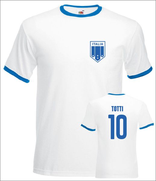 2019 new short sleeve men fitness clothing totti italy no.10 team football mens retro footballer ringer sporter t shirts 
2019 new short sleeve men fitness clothing totti italy no.10 team football mens retro footballer ringer sporter t shirts
