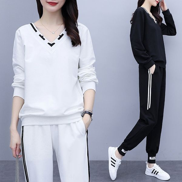 korean style large size casual suit koreanwhite stylewhite autumn and winter new v-neck long sleeve harem pants suit for women black and i5, Gray
korean style large size casual suit koreanwhite stylewhite autumn and winter new v-neck long sleeve harem pants suit for women black and i5, Gray