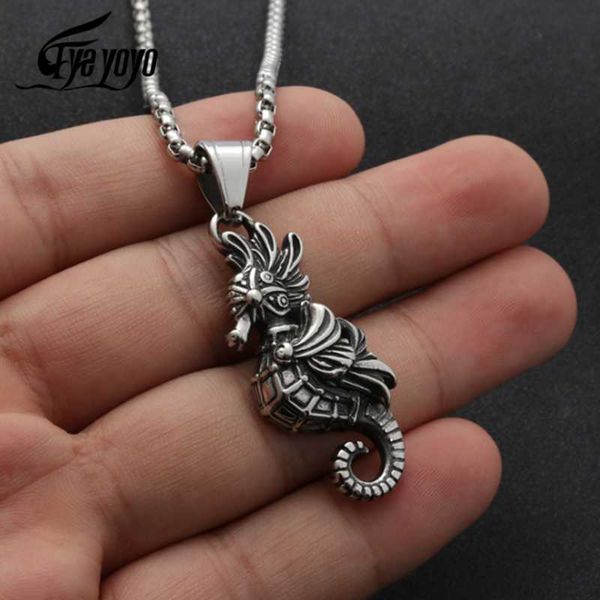 EyeYoYo Seahorse Pendant Necklaces Stainless Steel Aquatic Creatur Jewelry Animal Necklace Punk Men Accessories, Silver
EyeYoYo Seahorse Pendant Necklaces Stainless Steel Aquatic Creatur Jewelry Animal Necklace Punk Men Accessories, Silver