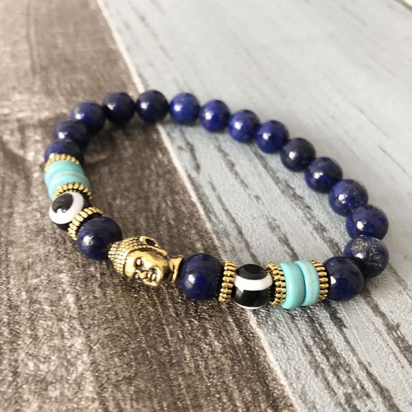 8 mm lapis lazuli gold buddha bracelet mala yoga man third eye beaded buddhist buddha bracelet gift for him/boyfriend, Golden;silver
8 mm lapis lazuli gold buddha bracelet mala yoga man third eye beaded buddhist buddha bracelet gift for him/boyfriend, Golden;silver