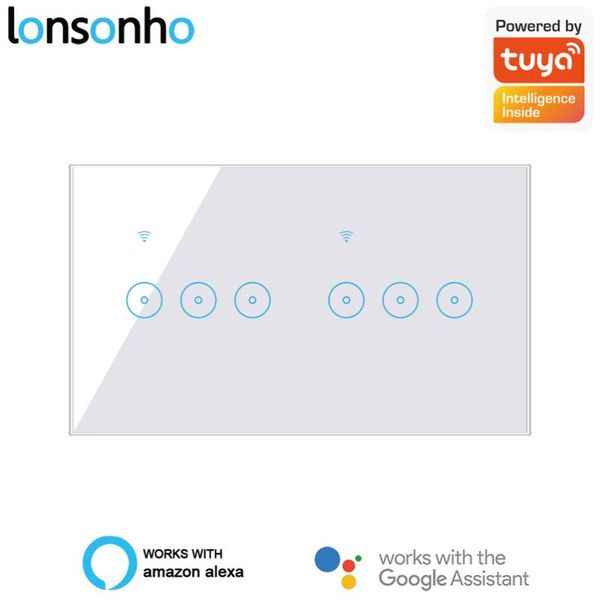 lonsonho wifi smart switch туя ewelink 4 5 6 gang стеклянная сенсорная панель настенный выключатель управления беспроводной alexa google гла
lonsonho wifi smart switch туя ewelink 4 5 6 gang стеклянная сенсорная панель настенный выключатель управления беспроводной alexa google гла