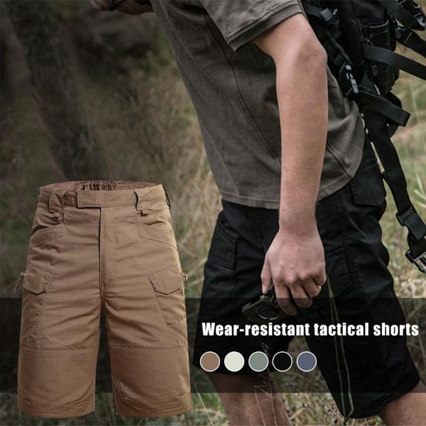 men relaxed-fit work short multi-pocket outdoor daily sport casual cargo shorts do2, Brown;gray 
men relaxed-fit work short multi-pocket outdoor daily sport casual cargo shorts do2, Brown;gray