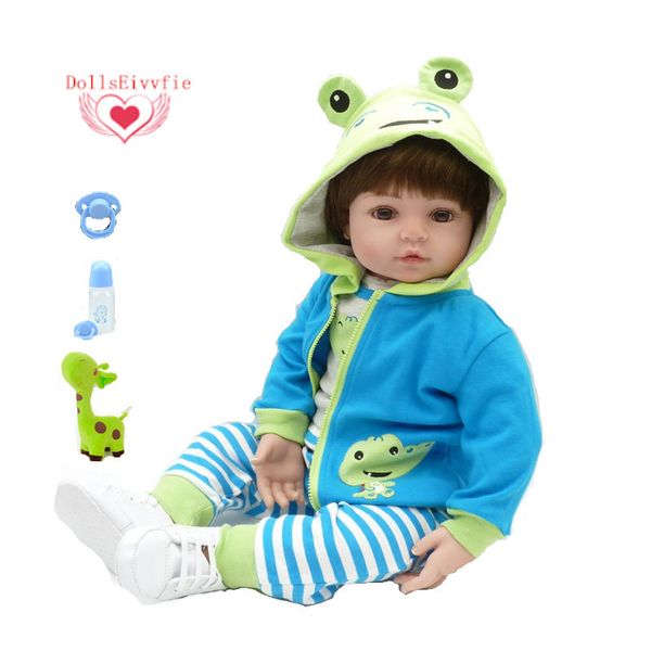babies reborn doll 47 cm new handmade silicone reborn baby lifelike adorable boy bonecas girl kid silicone menol doll y200413