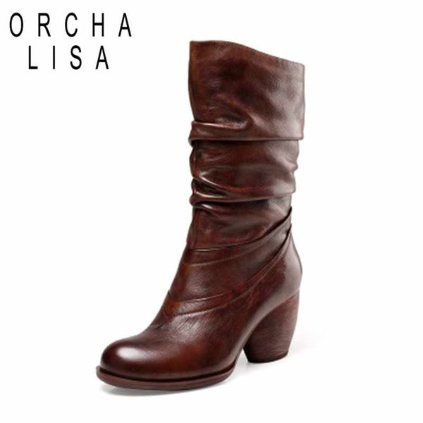 orcha lisa обувь из натуральной кожи высокого качества молнии autumn середины икры сапоги ретро рыцарских ботинок женщин обуви botas feminin, Black
orcha lisa обувь из натуральной кожи высокого качества молнии autumn середины икры сапоги ретро рыцарских ботинок женщин обуви botas feminin, Black