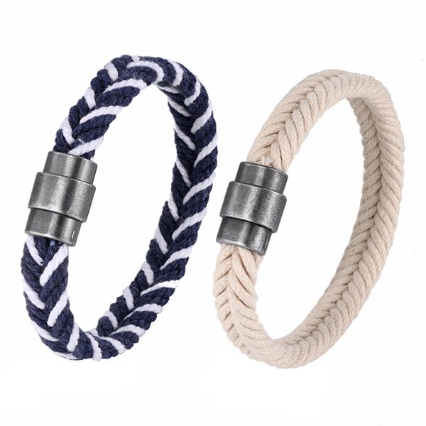 mkendn vintage charm cotton rope wrap woven men bracelets women magnetic clasp wristbands bracelet handmade jewelry, Golden;silver
mkendn vintage charm cotton rope wrap woven men bracelets women magnetic clasp wristbands bracelet handmade jewelry, Golden;silver