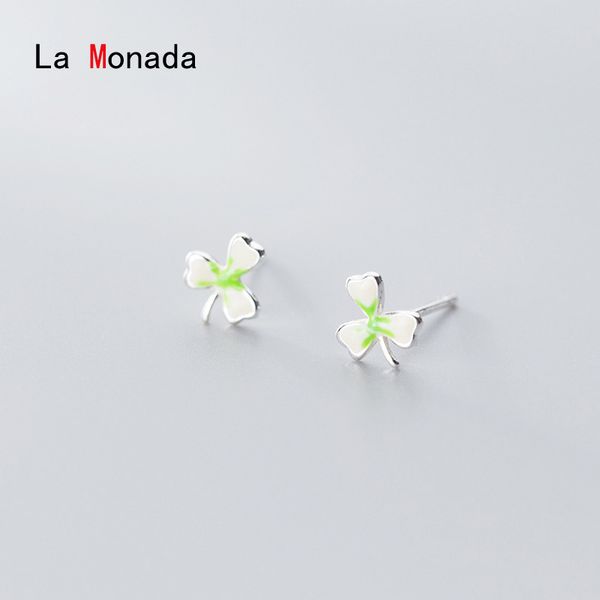 other la monada korean minimalist earrings stud silver 925 green clover fine jewelry for women trendy, Golden;silver
other la monada korean minimalist earrings stud silver 925 green clover fine jewelry for women trendy, Golden;silver