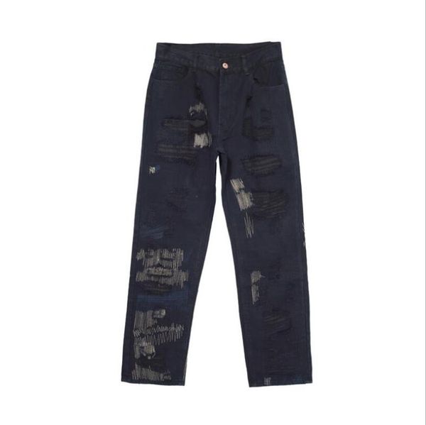 jeans men streetwear hole ripped denim pants 2020 new hip hop broken biker denim trousers casual straight jeans w1105, Blue
jeans men streetwear hole ripped denim pants 2020 new hip hop broken biker denim trousers casual straight jeans w1105, Blue