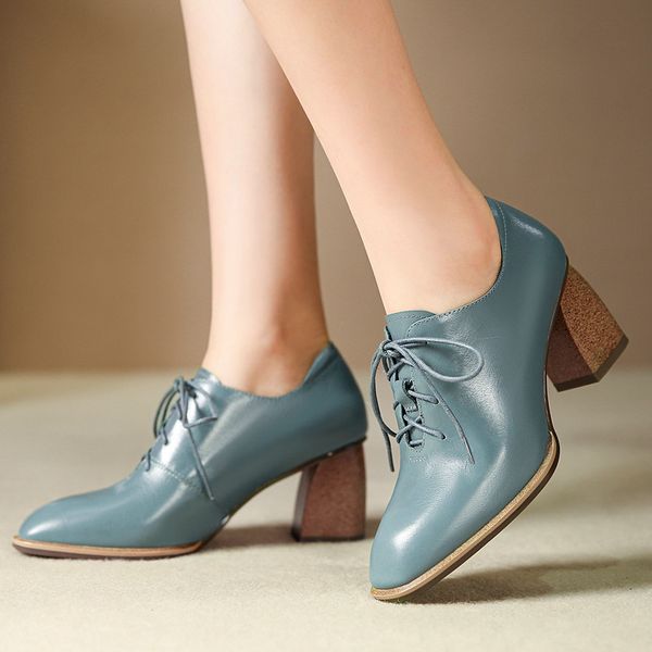 fashion high heels women shoes lace-up genuine leather pumps women solid party casual single wedding shoes woman, Black
fashion high heels women shoes lace-up genuine leather pumps women solid party casual single wedding shoes woman, Black