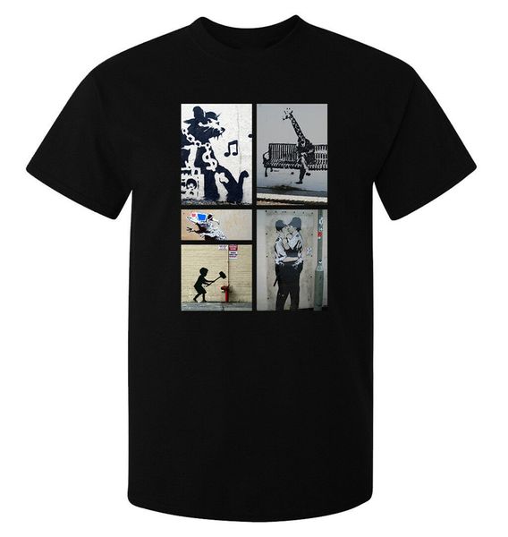 бэнкси street art разное tag бомбы graffiti men's t shirt black top new fashion tee shirt
бэнкси street art разное tag бомбы graffiti men's t shirt black top new fashion tee shirt