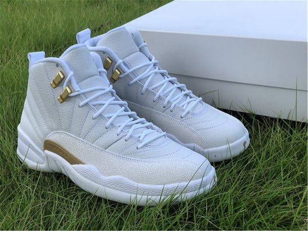new authentic air white metallic gold 12 ovo 12s mens basketball shoes outdoor sneakers with original box 873864-102
new authentic air white metallic gold 12 ovo 12s mens basketball shoes outdoor sneakers with original box 873864-102