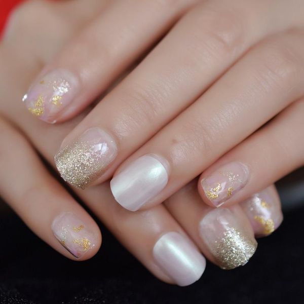 glitter designed transparent fake nail short shiny daily gold false nail round head finger nails 24pcs, Red;gold
glitter designed transparent fake nail short shiny daily gold false nail round head finger nails 24pcs, Red;gold