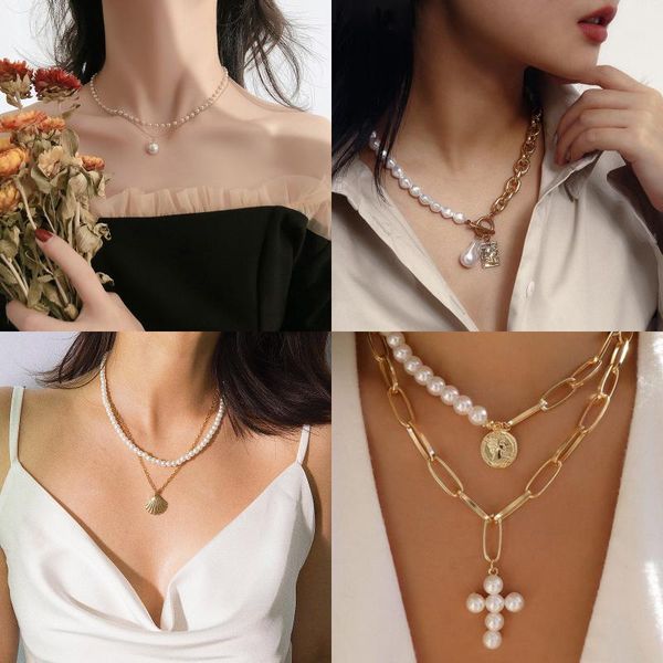 pendant necklaces south korea fashion multilayer pearl long necklace vintage bohemian gold portrait coin for women, Silver
pendant necklaces south korea fashion multilayer pearl long necklace vintage bohemian gold portrait coin for women, Silver