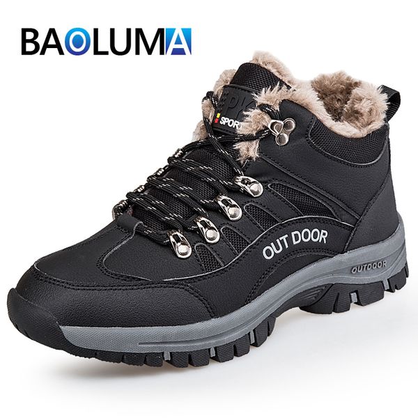 2020 new men's boots thick plush warm men's winter boots luxury men snow outdoor sneakers winter men safety shoes, Black
2020 new men's boots thick plush warm men's winter boots luxury men snow outdoor sneakers winter men safety shoes, Black