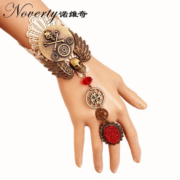 charm bracelets fashion retro halloween skull mechanical gears bracelet with women's jewelry gifts fysl005, Golden;silver
charm bracelets fashion retro halloween skull mechanical gears bracelet with women's jewelry gifts fysl005, Golden;silver