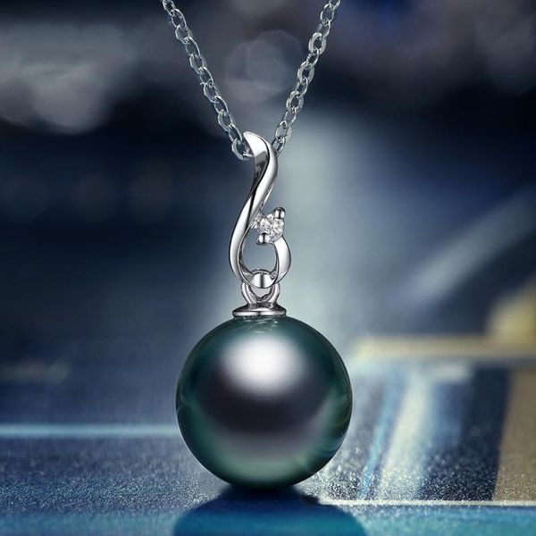 exquisite white gold plated imitation black pearl pendant necklace classic necklace wedding engagement party women jewelry, Silver
exquisite white gold plated imitation black pearl pendant necklace classic necklace wedding engagement party women jewelry, Silver