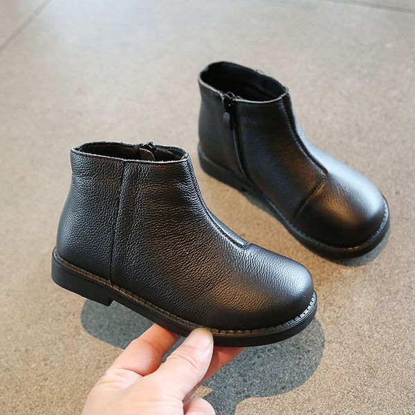 autumn girls boots kids leather shoes solid color black children girls ankle boots waterproof infant shoes smt002, Black;grey
autumn girls boots kids leather shoes solid color black children girls ankle boots waterproof infant shoes smt002, Black;grey
