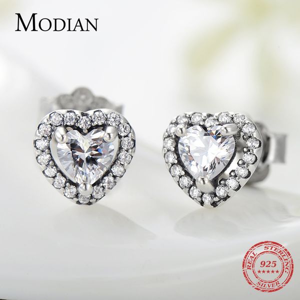 modian dazzling 925 sterling silver clear cz heart fashion stud earrings for women charm wedding statement silver fine jewelry, Golden;silver
modian dazzling 925 sterling silver clear cz heart fashion stud earrings for women charm wedding statement silver fine jewelry, Golden;silver