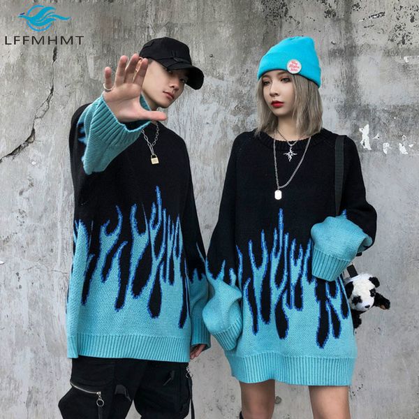 men winter korean fashion loose couple sweaters flame knitting ins folk tide men hip hop high street o-neck pullover streetwear, White;black
men winter korean fashion loose couple sweaters flame knitting ins folk tide men hip hop high street o-neck pullover streetwear, White;black