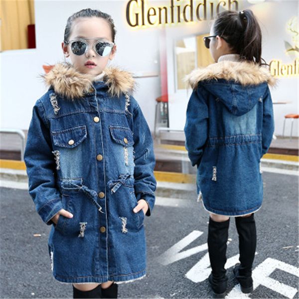 winter kids girls denim jacket plus velvet thick hooded jacket fur collar cotton warm coat children clothing outerwear for girls, Blue;gray
winter kids girls denim jacket plus velvet thick hooded jacket fur collar cotton warm coat children clothing outerwear for girls, Blue;gray