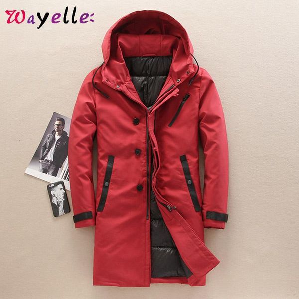 80% white duck down jacket men winter 2019 warm thick hood long coats with hat detachable men cotton parka overcoats outwear, Black
80% white duck down jacket men winter 2019 warm thick hood long coats with hat detachable men cotton parka overcoats outwear, Black