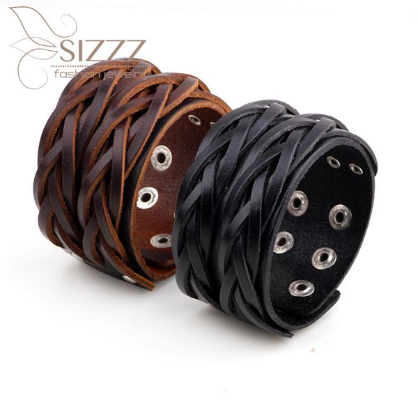 charm bracelets 2021 ethnic jewelry retro personality punk wide leather bracelet&bangles for men/women, Golden;silver
charm bracelets 2021 ethnic jewelry retro personality punk wide leather bracelet&bangles for men/women, Golden;silver