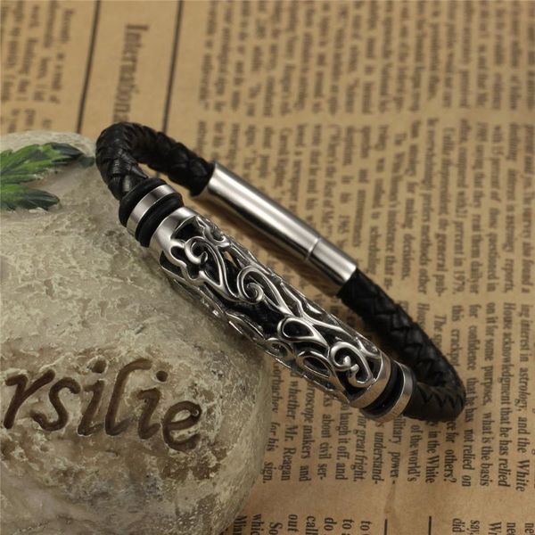 link, chain stainless steel genuine leather black color male braided rope bracelet fashion trendy men bracelets jewelry gift
link, chain stainless steel genuine leather black color male braided rope bracelet fashion trendy men bracelets jewelry gift