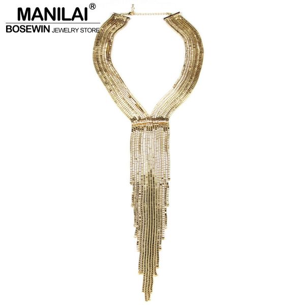 manilai fashion chain tassel collar rhinestones long necklaces big statement jewelry women evening dress accessories maxi bijoux, Silver
manilai fashion chain tassel collar rhinestones long necklaces big statement jewelry women evening dress accessories maxi bijoux, Silver