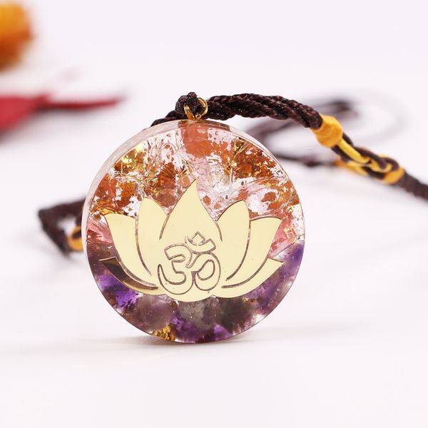 amethystine orgone pendant lotus energy orgonite necklace pink crystal healing resin jewelry dropshipping 0927, Silver
amethystine orgone pendant lotus energy orgonite necklace pink crystal healing resin jewelry dropshipping 0927, Silver