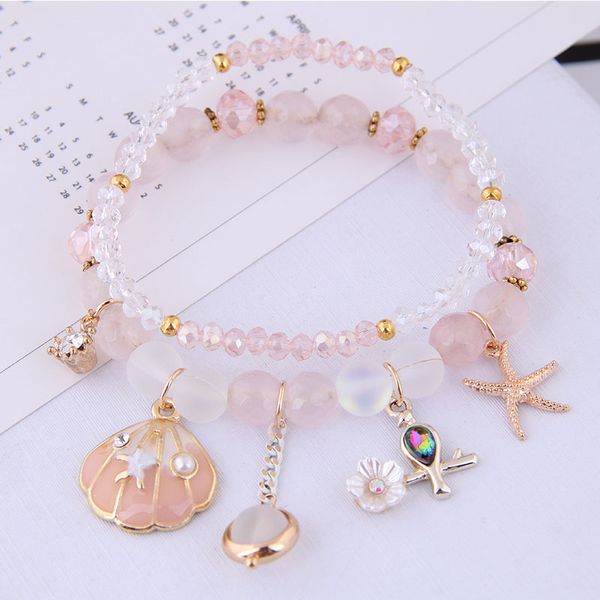 charm bracelets korean fashion lovely shell crystal & bangles for women trendy beaded multilayer 2021 girl gift accessories, Golden;silver
charm bracelets korean fashion lovely shell crystal & bangles for women trendy beaded multilayer 2021 girl gift accessories, Golden;silver