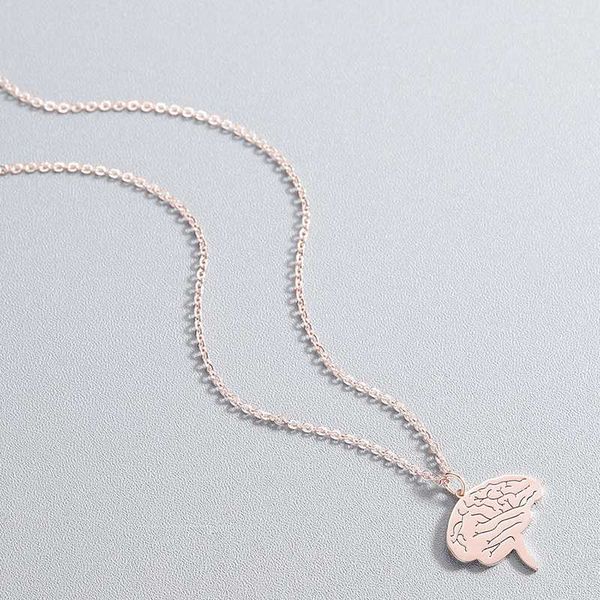 chain necklace women stainless steel necklace pendant on the simple steel human brain pendant rose gold fashion jewelry, Silver
chain necklace women stainless steel necklace pendant on the simple steel human brain pendant rose gold fashion jewelry, Silver