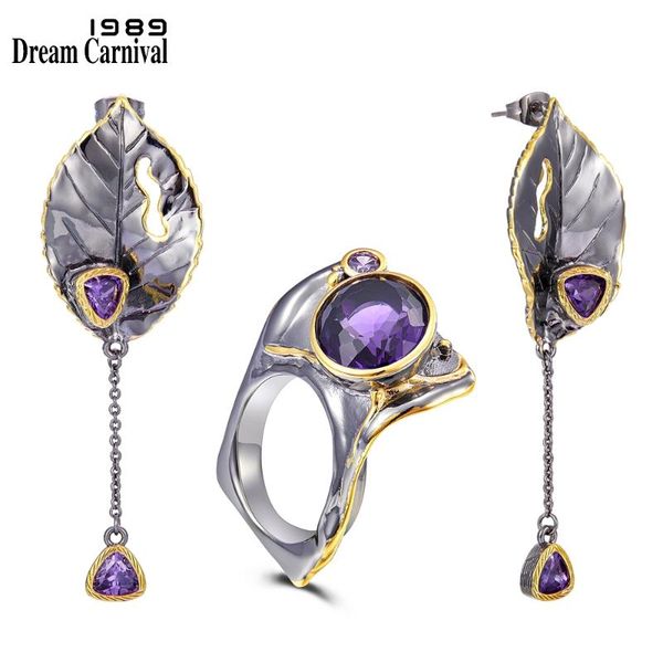 dreamcarnival1989 new arrived exaggerated gothic ring earrings set women party must have purple zirconia unique jewels er11775s2, Silver
dreamcarnival1989 new arrived exaggerated gothic ring earrings set women party must have purple zirconia unique jewels er11775s2, Silver