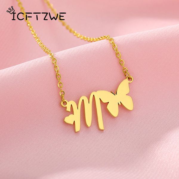 pendant necklaces cute a-z initial letter butterfly for women stainless steel gold chain alphabet necklace jewelry fairy gift, Silver
pendant necklaces cute a-z initial letter butterfly for women stainless steel gold chain alphabet necklace jewelry fairy gift, Silver