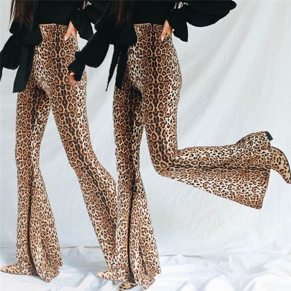 women's pants & capris fashion casual loose women high waist elastic ladies wide flare legs leopard print trousers summer autumn clothe, Black;white
women's pants & capris fashion casual loose women high waist elastic ladies wide flare legs leopard print trousers summer autumn clothe, Black;white