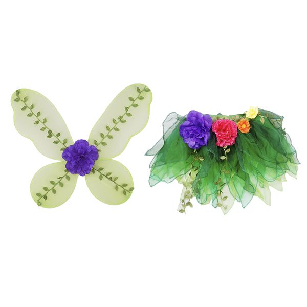 girls fairy butterfly angel wing tutu skirt set green halloween dress up party princess costume props, Silver
girls fairy butterfly angel wing tutu skirt set green halloween dress up party princess costume props, Silver