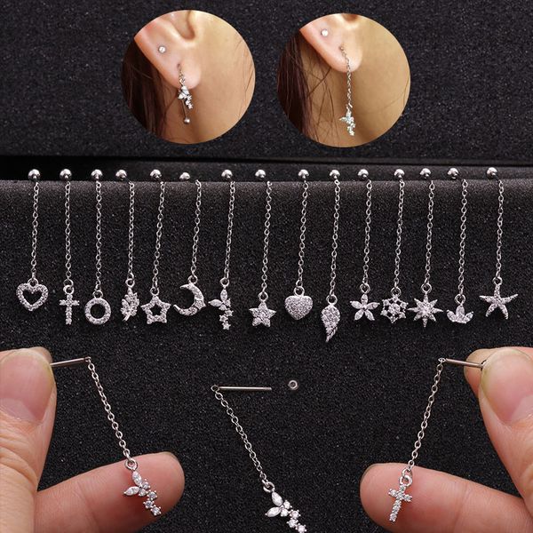 dangle & chandelier fashion women crystal cross heart leaf circle moon star pendant stainless steel stud earrings long tassel jewelry, Silver
dangle & chandelier fashion women crystal cross heart leaf circle moon star pendant stainless steel stud earrings long tassel jewelry, Silver