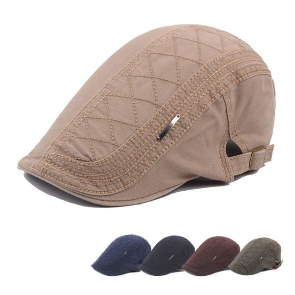 helisopus men's vintage cotton berets solid color grid embroidered beret hat outdoor casual adjustable sun hat men's accessories, Blue;gray
helisopus men's vintage cotton berets solid color grid embroidered beret hat outdoor casual adjustable sun hat men's accessories, Blue;gray