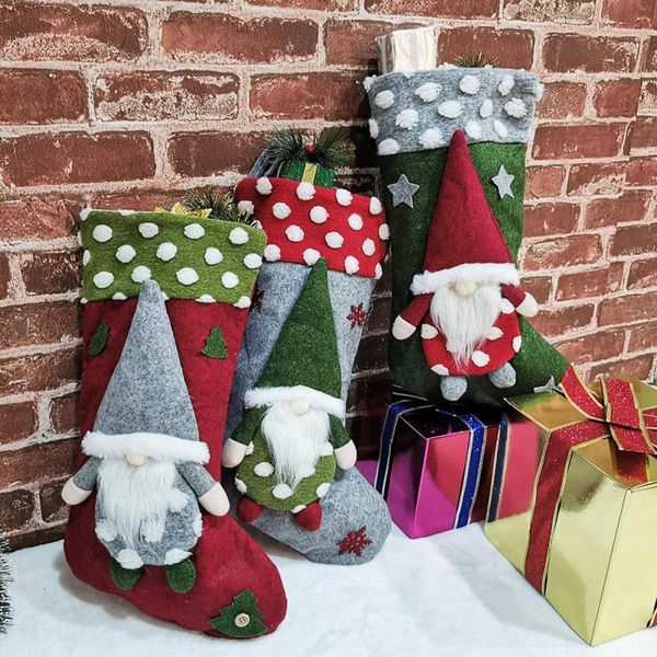 Elf Faceless Doll Christmas Stockings Decorative Socks Kid Gift Candy Bag Xmas New Year Home Decor Hanging Ornaments
Elf Faceless Doll Christmas Stockings Decorative Socks Kid Gift Candy Bag Xmas New Year Home Decor Hanging Ornaments