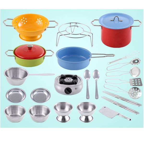 25pcs colorful kids pretend play real cooking stainless steel cookware stove utensils kitchen creative toy set role playing
25pcs colorful kids pretend play real cooking stainless steel cookware stove utensils kitchen creative toy set role playing