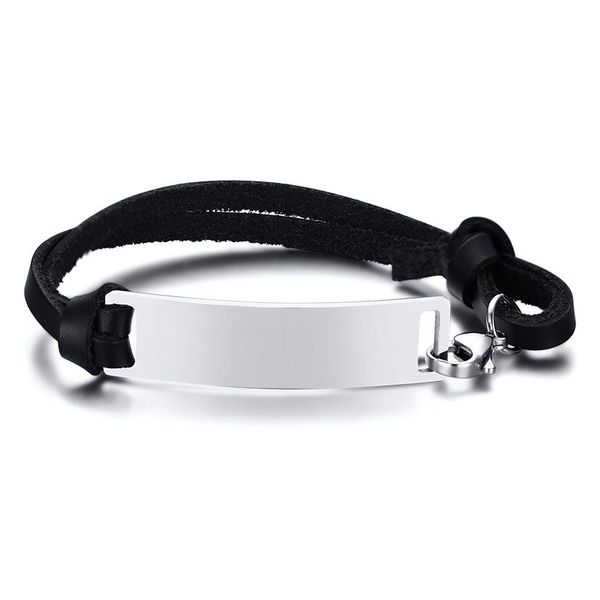 fashion accessory stainless steel blank bending brand leather bracelet men's bracelet, Golden;silver
fashion accessory stainless steel blank bending brand leather bracelet men's bracelet, Golden;silver