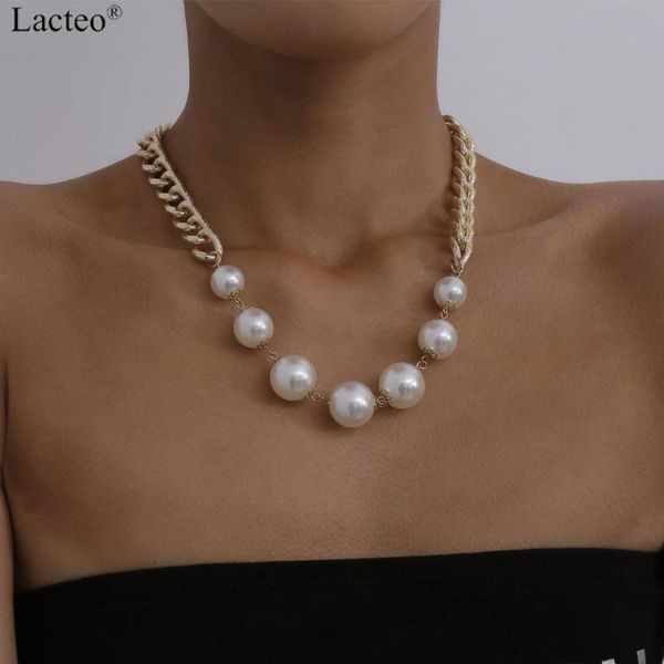 chokers lacteo punk imitation pearl choker necklace collar statement chunky thick grinding chain charm jewelry female gifts, Golden;silver
chokers lacteo punk imitation pearl choker necklace collar statement chunky thick grinding chain charm jewelry female gifts, Golden;silver