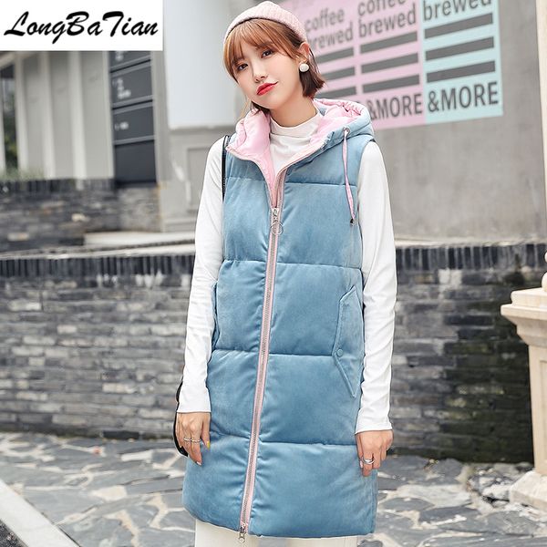 women's vests winter women long casual plus size 3xl thick warm autumn hooded sleeveless waistcoat outerwear cotton vest, Black;white
women's vests winter women long casual plus size 3xl thick warm autumn hooded sleeveless waistcoat outerwear cotton vest, Black;white