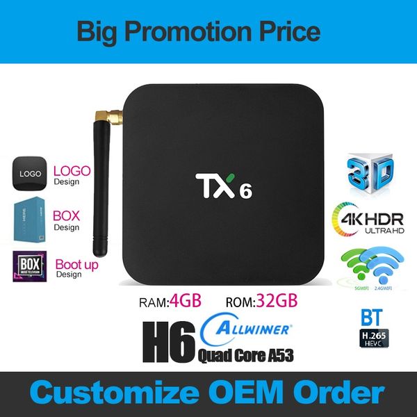 tx6 android 9.0 tv box 4gb+32gb allwinner h6 quad core dual wifi 2.4g&5g with bt x96 mini t95 smart tv box
tx6 android 9.0 tv box 4gb+32gb allwinner h6 quad core dual wifi 2.4g&5g with bt x96 mini t95 smart tv box
