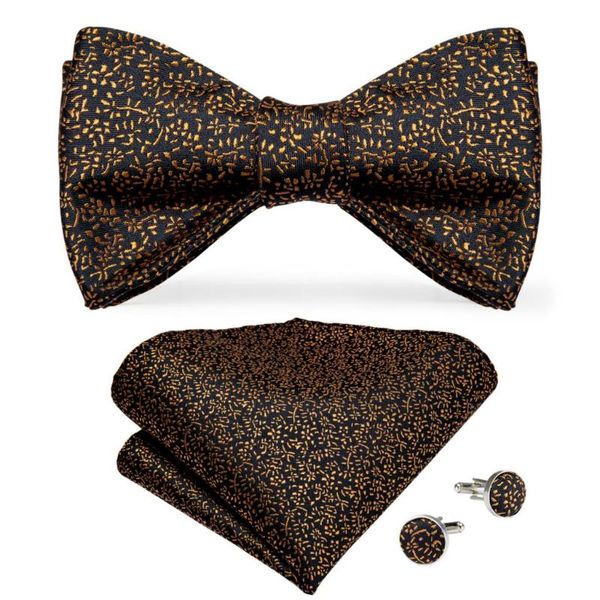 mens silk bowtie gold black floral designer necktie for men wedding party adjustable bow tie hanky cufflink set dibangu lh-095, Black;gray
mens silk bowtie gold black floral designer necktie for men wedding party adjustable bow tie hanky cufflink set dibangu lh-095, Black;gray