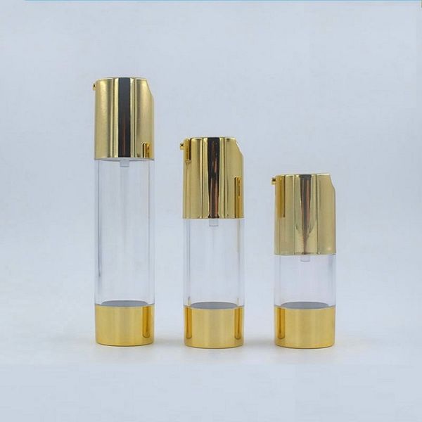 15ml 30ml 50ml emulsion airless bottle empty electroplate gold refillable cosmetic packaging portable essence airless bottle
15ml 30ml 50ml emulsion airless bottle empty electroplate gold refillable cosmetic packaging portable essence airless bottle